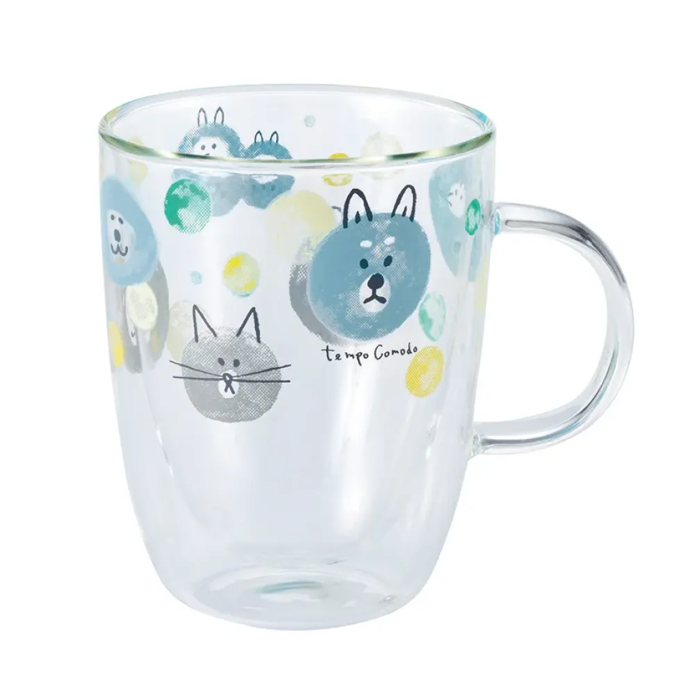 Tempo Comodo Watercolor Animal Double Wall Glass