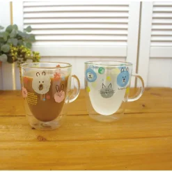 Tempo Comodo Watercolor Animal Double Wall Glass