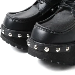 YOSUKE 2015SS Studded Cross Laced Boots