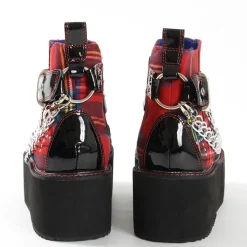 YOSUKE USA Platform Buckle High Top Shoes