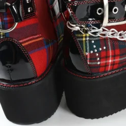 YOSUKE USA Platform Buckle High Top Shoes