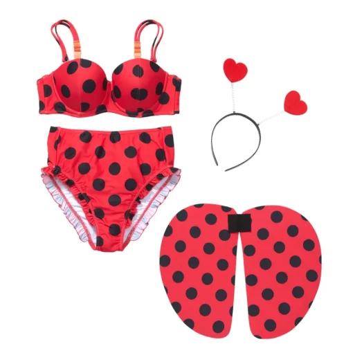 YUMMY MART Ladybug Swimsuit Set