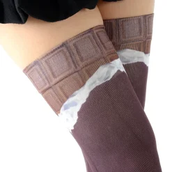 Zettairyoiki Chocolate Bar Thigh-High Tights