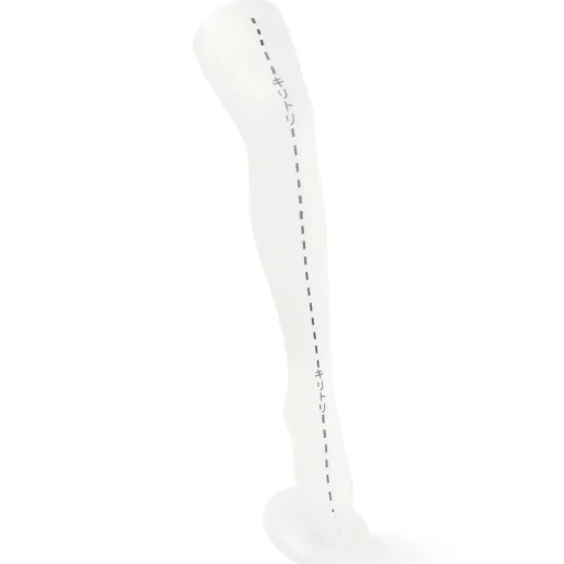 Zettairyoiki Cut Along the Line Knee-High Tights (White)