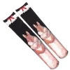 Zettairyoiki Double Rabbit Knee-High Tights (Black)