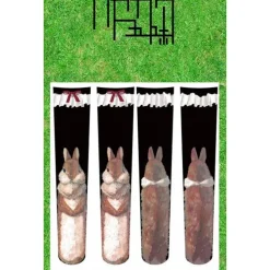 Zettairyoiki Double Rabbit Knee-High Tights (Black)