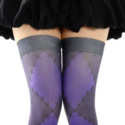 Zettairyoiki Patched-Up Thigh-High Tights