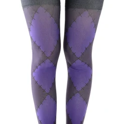 Zettairyoiki Patched-Up Thigh-High Tights